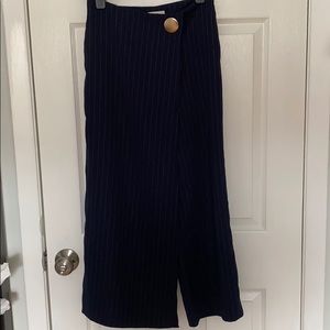 Pixie Market wide leg navy pants